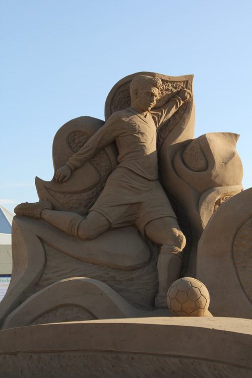 Beckhams brother at Weston Super Mare Sand Sculpture