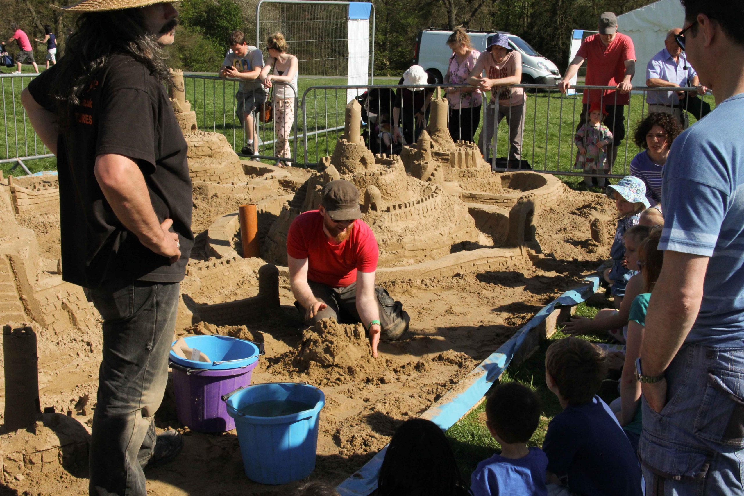 Having Fun with Sand Sculptures at the Festival of Play, Harewood House