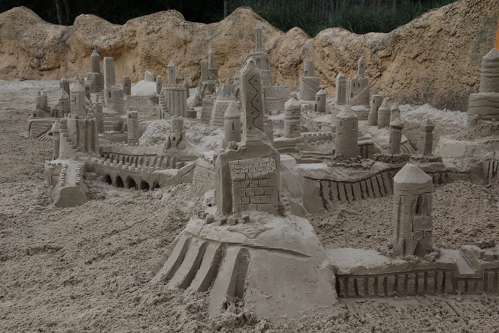 Sand Sculpture and Roller Coasters