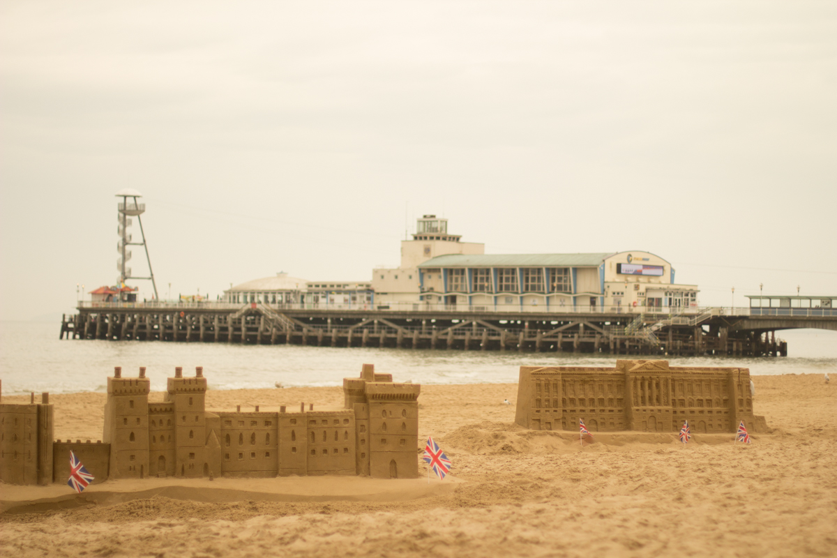 Celebrating the Queen’s 90th Birthday with some fancy sandcastles.