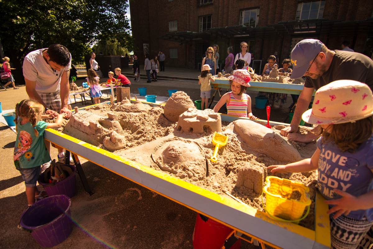 Family Fun at The Royal Shakespeare Company with our pop up sand workshops