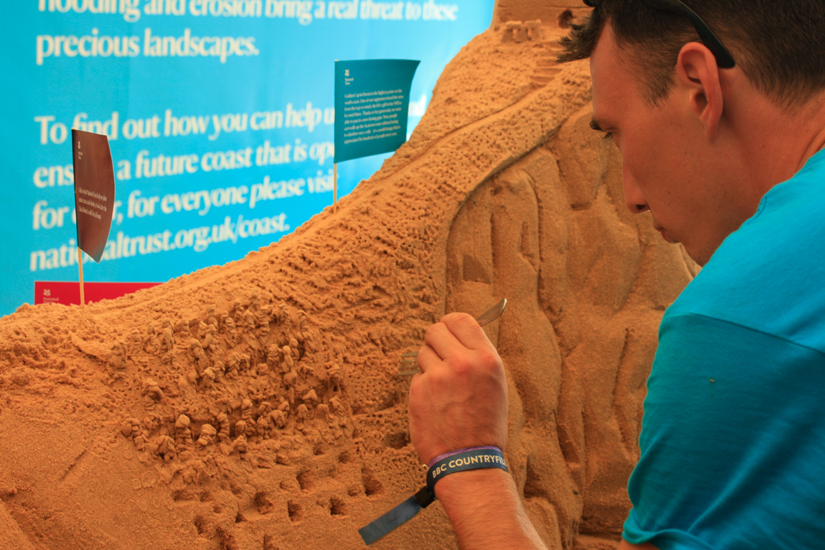 Sand Sculpting in the sunshine at Countryfile Live