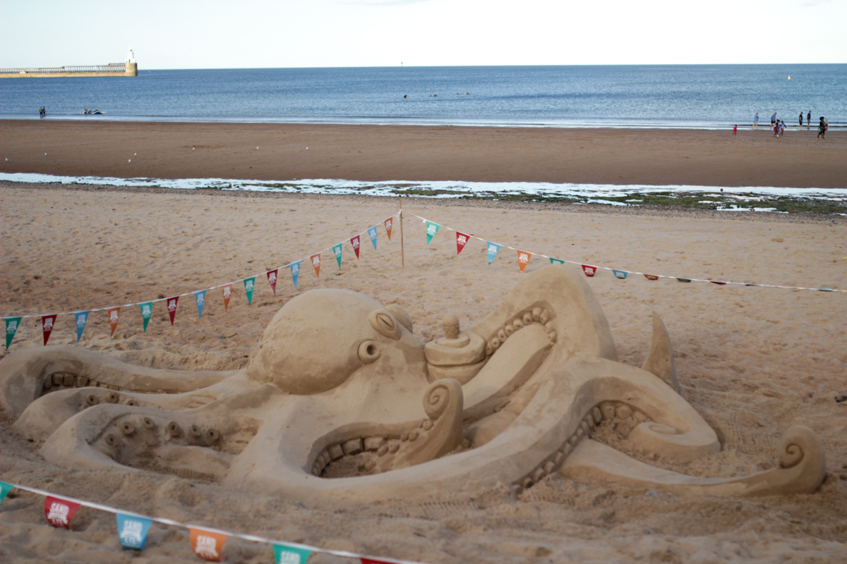 A Viking Invasion at the Tall Ships in Blyth! Beach sand sculpture