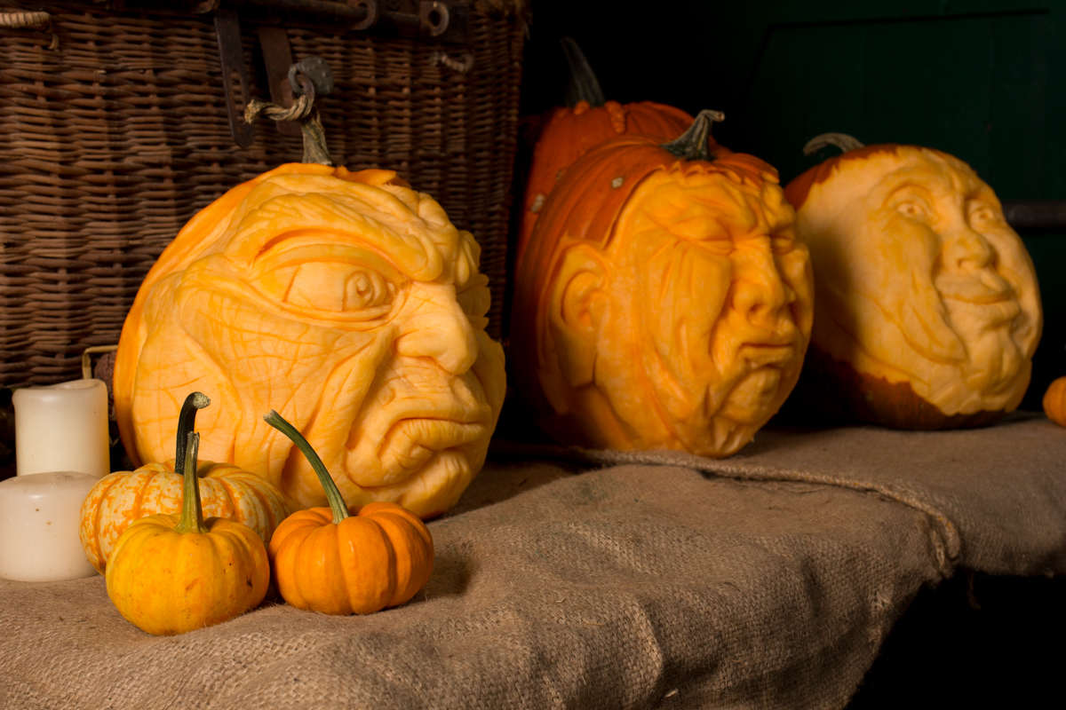 Ghoulish Pumpkin Carvings, couriered around London