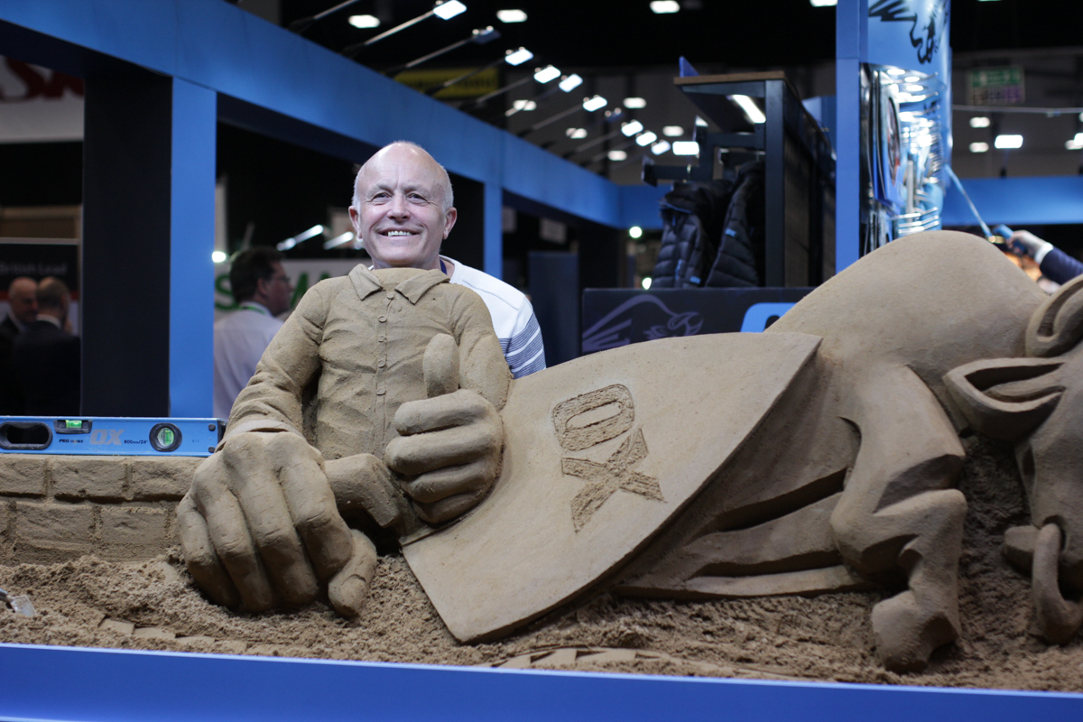 Interactive one day sand sculpture for Ox Tools