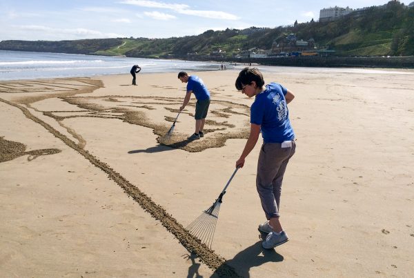 north yorkshire sand artisit beach art 1