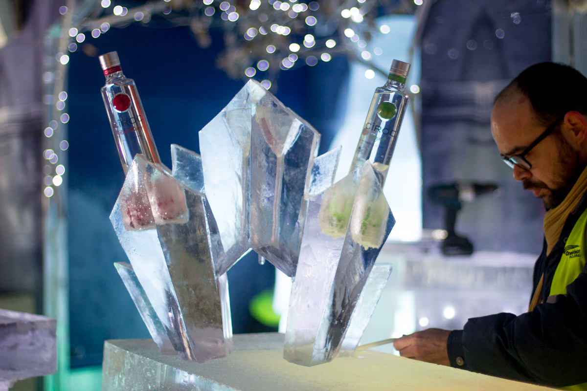 Drinks Ice Luges, unusual ideas for parties and events