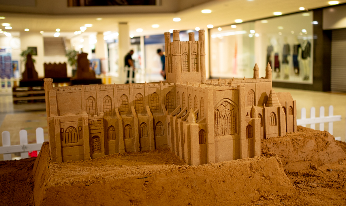 Pre made sand sculptures for Grosvenor Shopping Centre, Chester