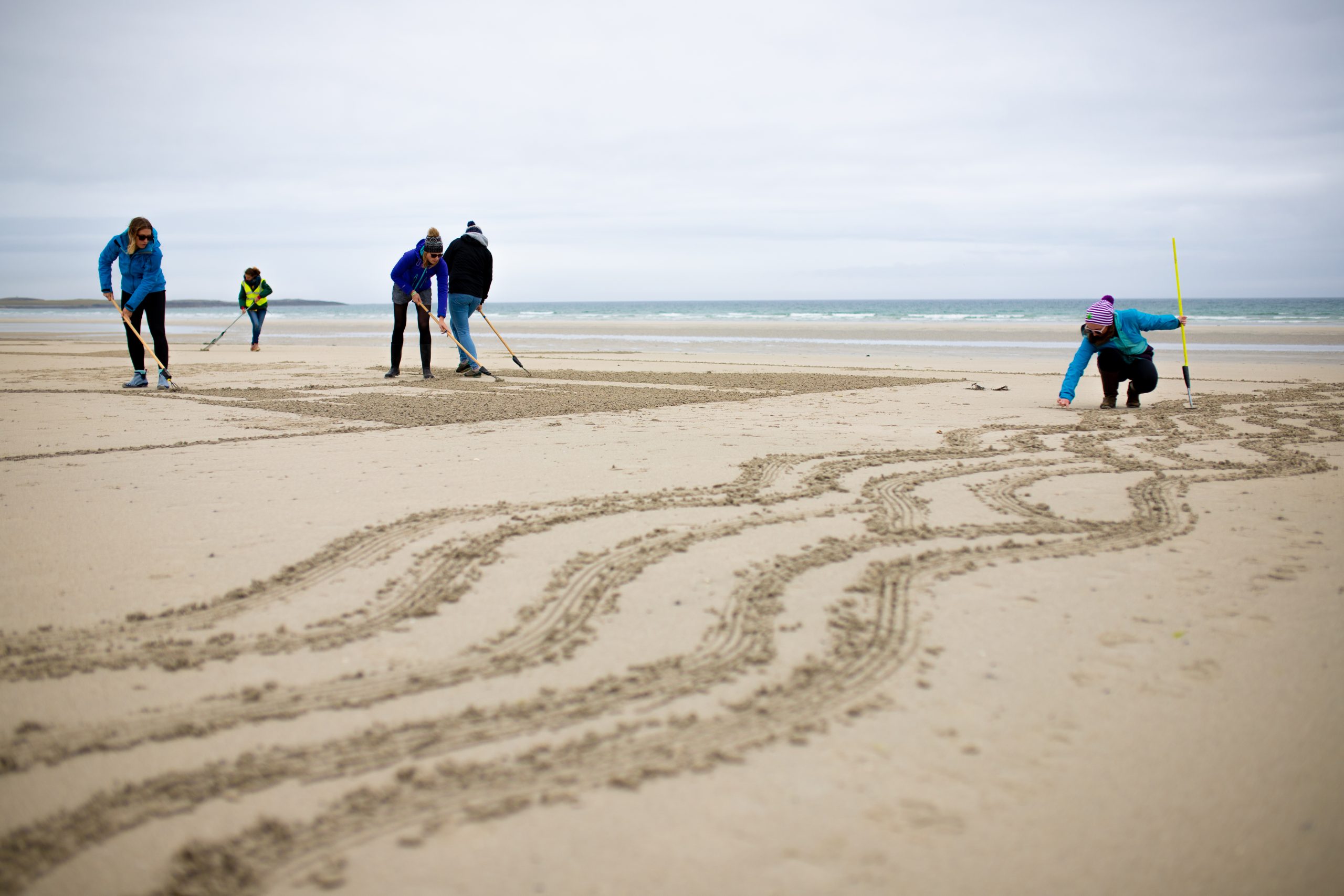 Sand Drawings and Workshops at the Tiree Music Festival