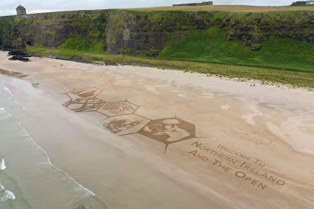 Sand In Your Eye spread their wings – Sand Drawings in Northern Ireland for Tourism Ireland