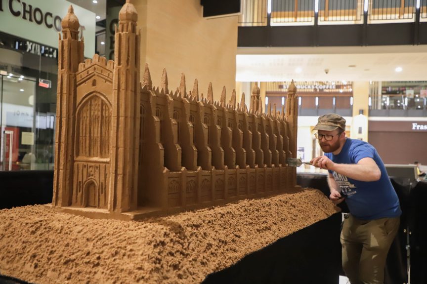 Taking a Punt in Cambridge – table top sand sculptures for Grand Arcade Shopping Centre