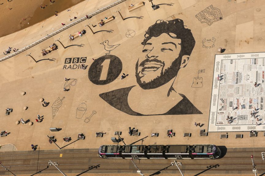 Paint the DJ, Paint the DJ, Paint the DJ! Street Art Portrait of BBC Radio 1 DJ Jordan North