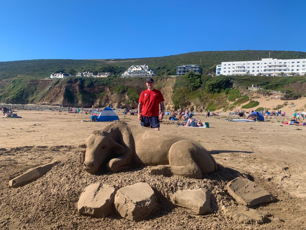 The Charity Cow Sand Sculpture