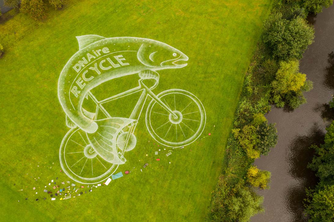 A Fish On A Bike – Land Art for the UCI Championships