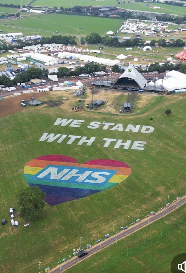 ‘We Stand with the NHS’ at Glastonbury