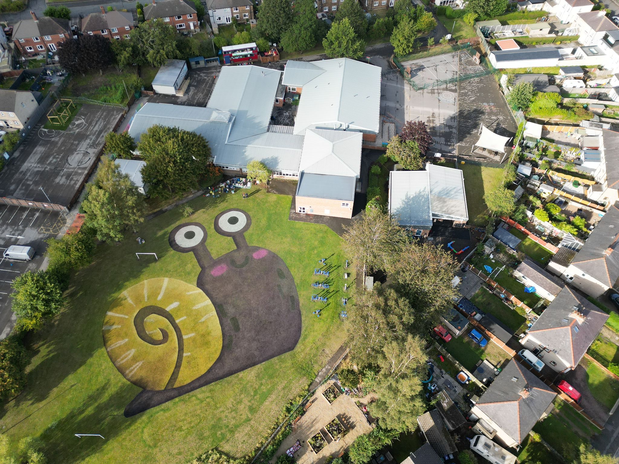 Farfield Primary School Land Art in Bradford