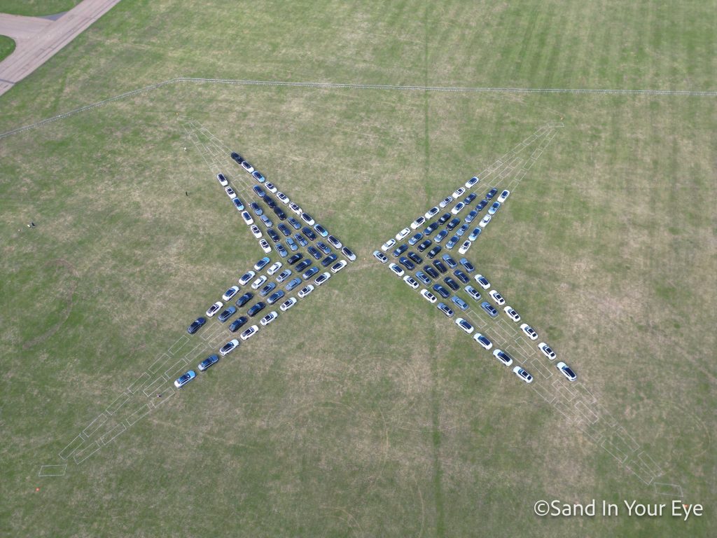 Land art electic car polestar 10