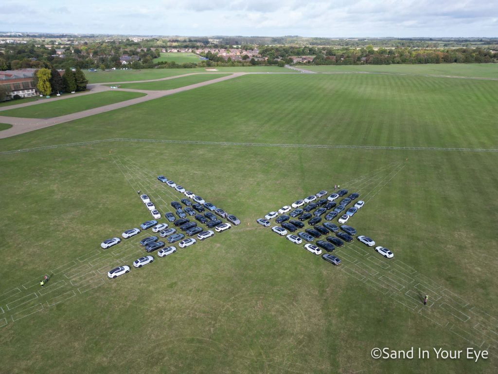 Land art electic car polestar 5