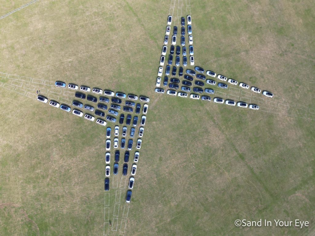 Land art electic car polestar 9