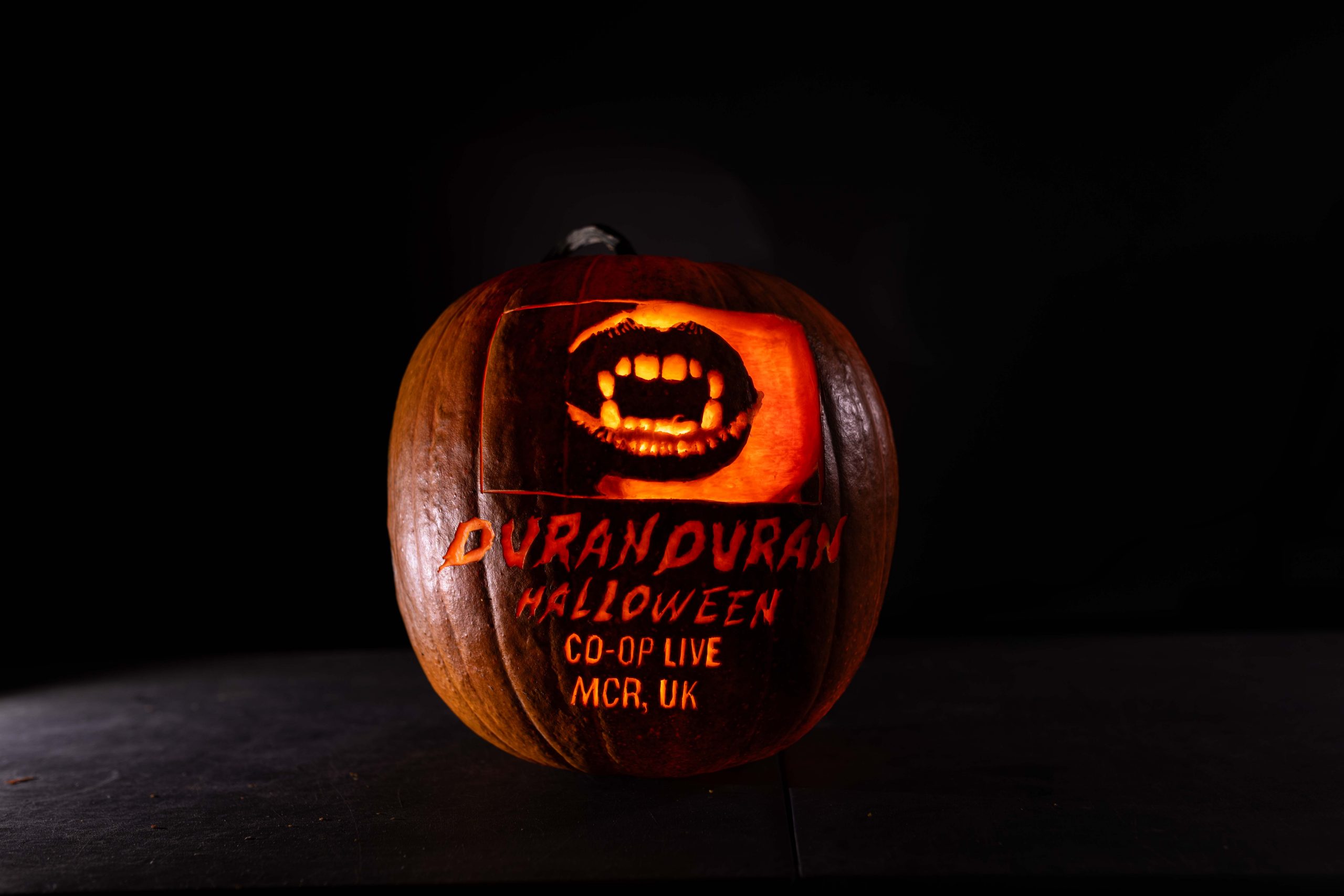 Halloween Etched Pumpkin for Co-op Live’s Duran Duran Concert