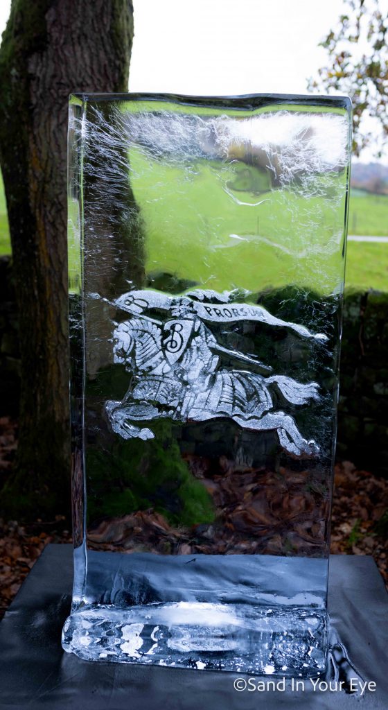 ice sculpture burberry