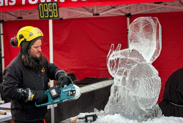 1 hour live ice carving 6