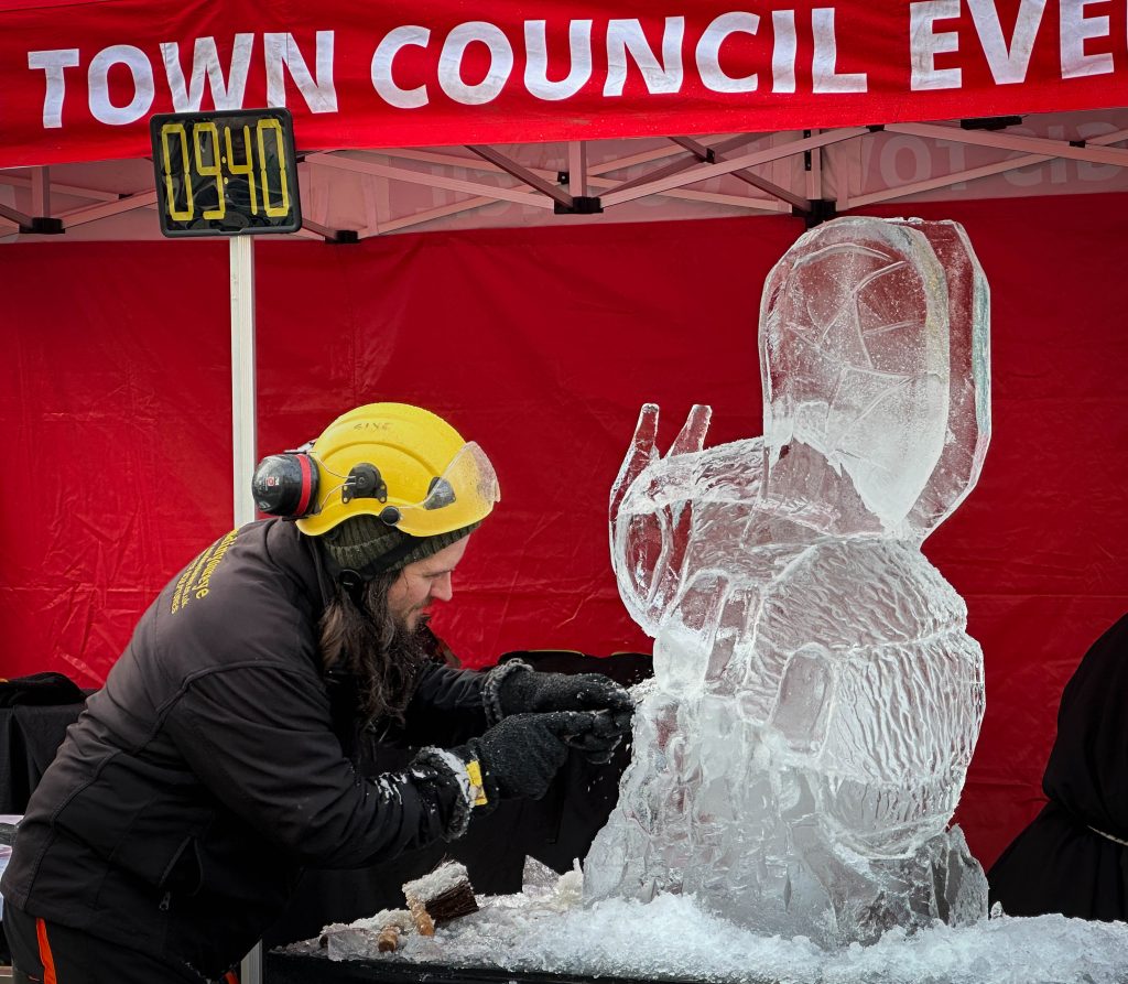1 hour live ice carving 7