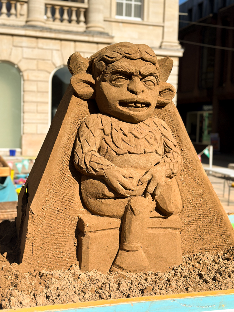 A Grand Day Out in Lincoln: Sand Sculptures & Creative Workshops 5 Lincoln imp sand sculpture