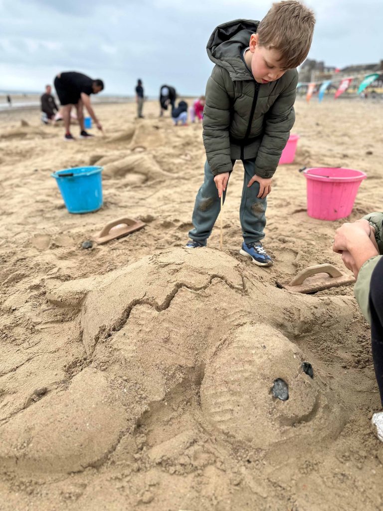 Seashore Sand Sculpture Workshops & Surprise Rescue at Redcar Kite Festival 8 sand sculpture workshops