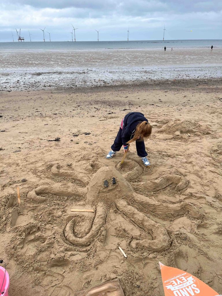 Seashore Sand Sculpture Workshops & Surprise Rescue at Redcar Kite Festival 13 Sand Sculpture workshops redcar 17