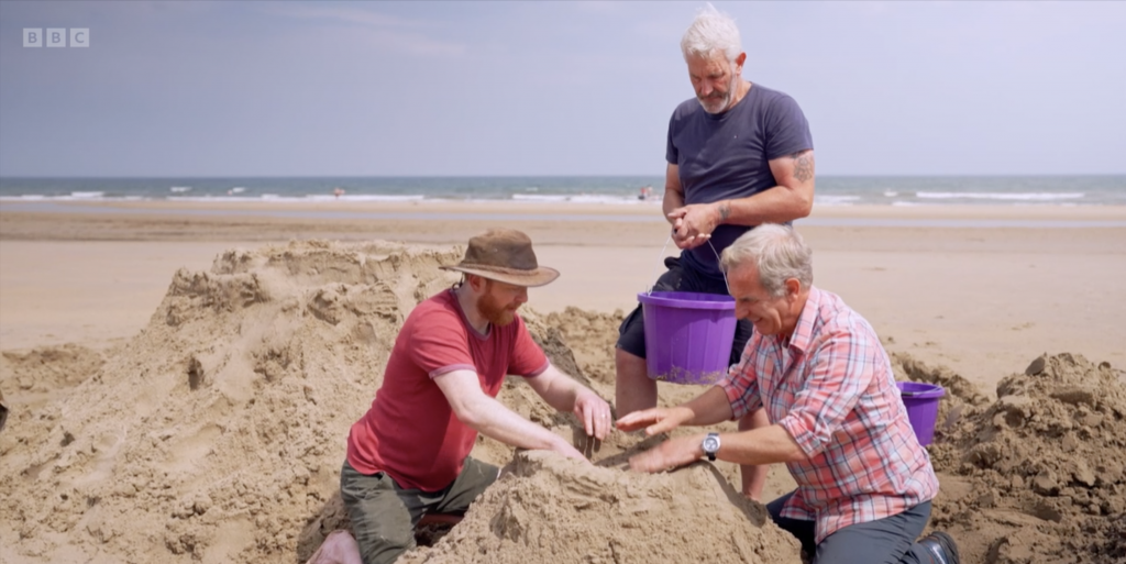 Robson Greens Family Throwback - Making a Giant Sandcastle! 5 robson green BBC