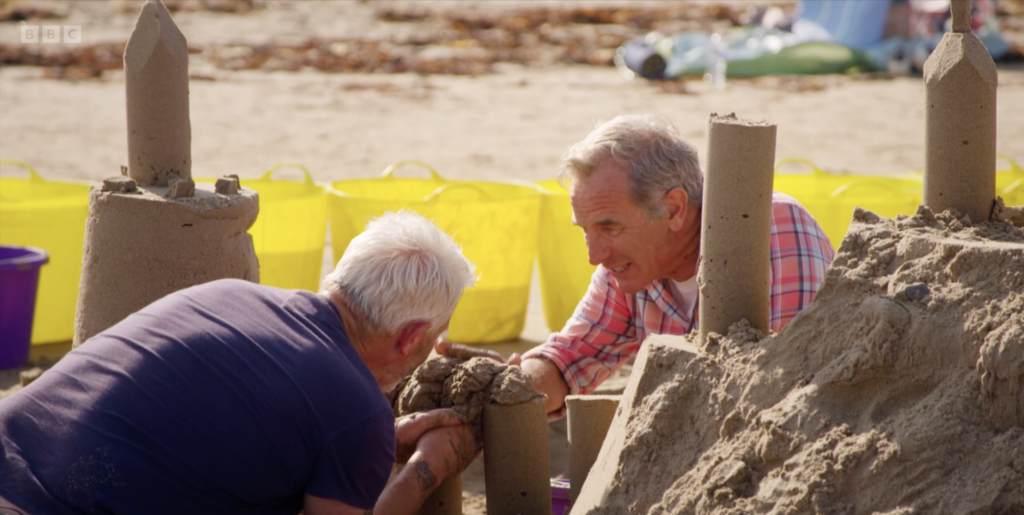 Robson Greens Family Throwback - Making a Giant Sandcastle! 7 robson green beach