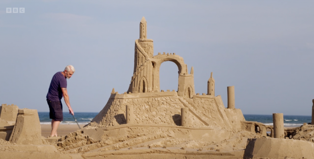 Robson Greens Family Throwback - Making a Giant Sandcastle! 9 beach sandcastle