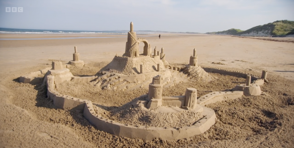 Robson Greens Family Throwback - Making a Giant Sandcastle! 10 beach sandcastle