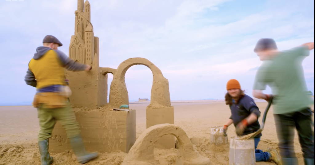 Catching the Wave on CBBC: Jamie Builds an Epic Sandcastle on ‘Go Get Arty’! 4 beach sandcastle 1