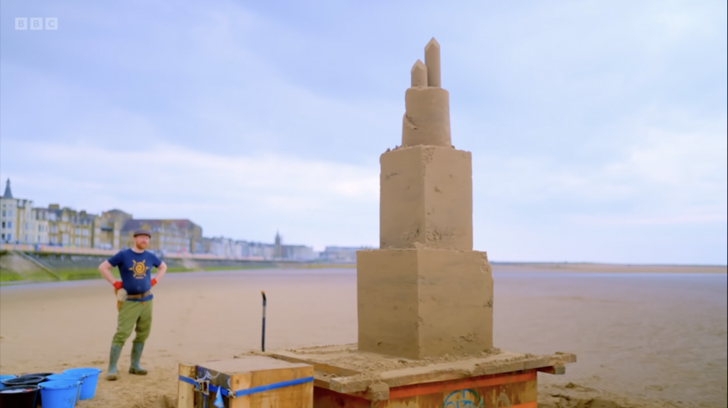 Catching the Wave on CBBC: Jamie Builds an Epic Sandcastle on ‘Go Get Arty’! 3 beach sculpture