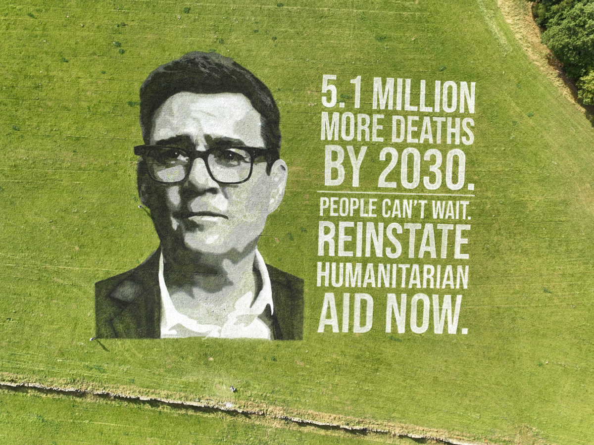 Andy Burnham Land Art. A call from Concern