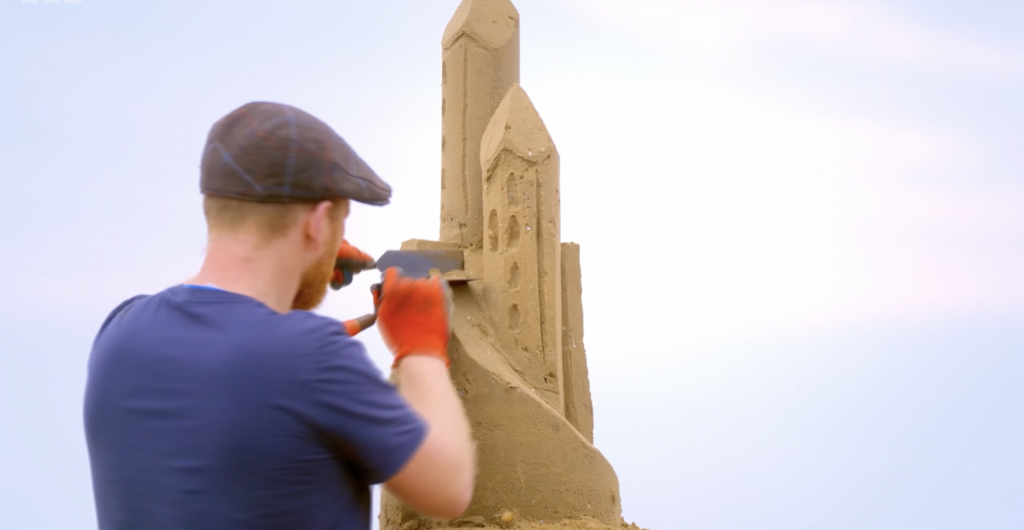Catching the Wave on CBBC: Jamie Builds an Epic Sandcastle on ‘Go Get Arty’! 5 sand sculpture beach