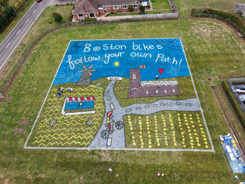 Children’s artwork brought to life into grass art for the Tour of Britain. 27 community_art_projects