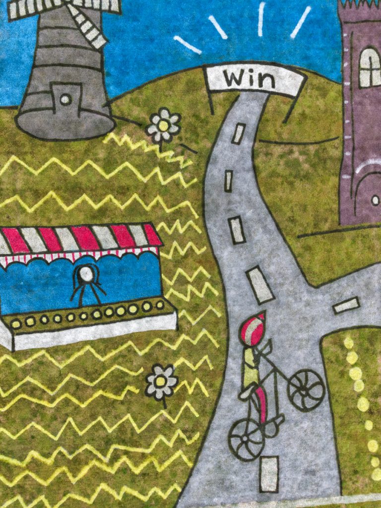 Children’s artwork brought to life into grass art for the Tour of Britain. 16 community_projects