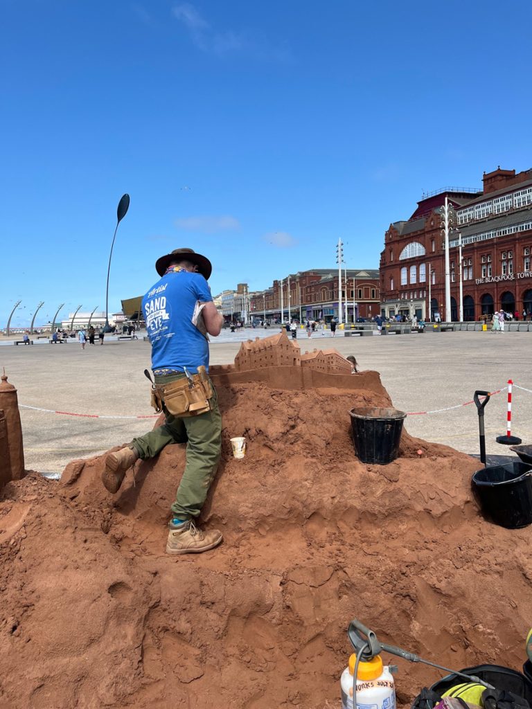 Landmarks sand sculpture in Blackpool for Railcard 15 jamie_wardley_race_against_the_tide