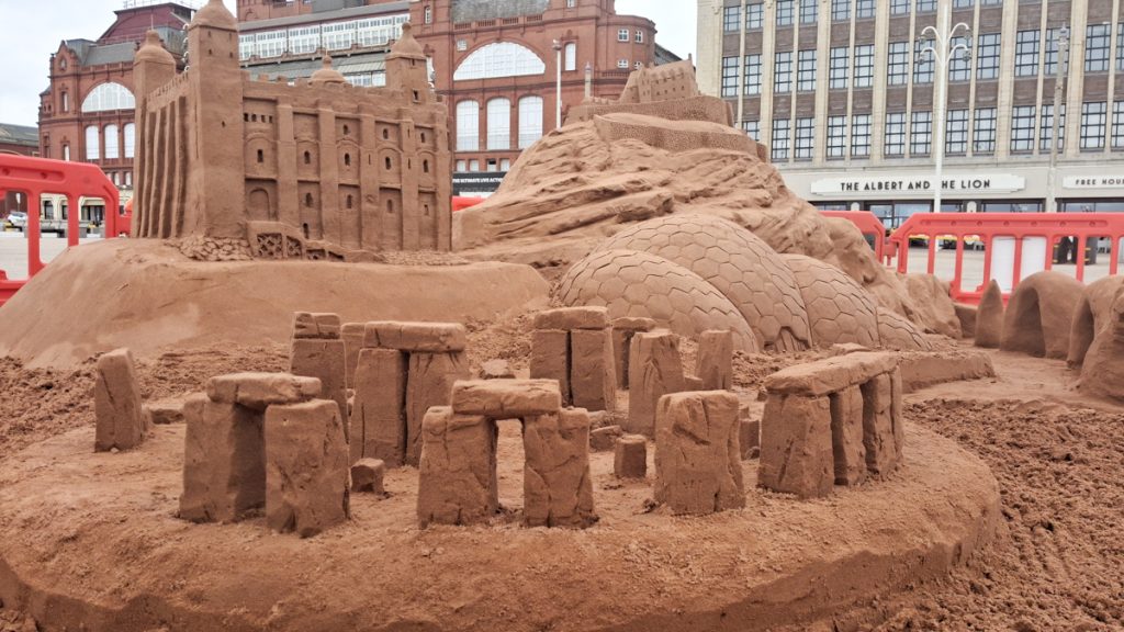 Landmarks sand sculpture in Blackpool for Railcard 13 railcard_sand_sculpture
