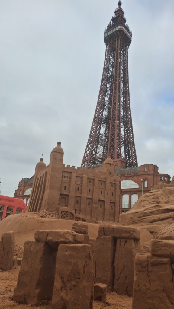 Landmarks sand sculpture in Blackpool for Railcard 3 sand_sculptor_blackpool