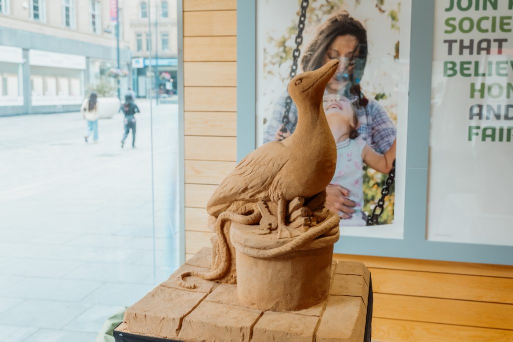Sand, Sunshine, and High Street Buzz: Bradford by the Sea sand sculpture trail 8 seagull