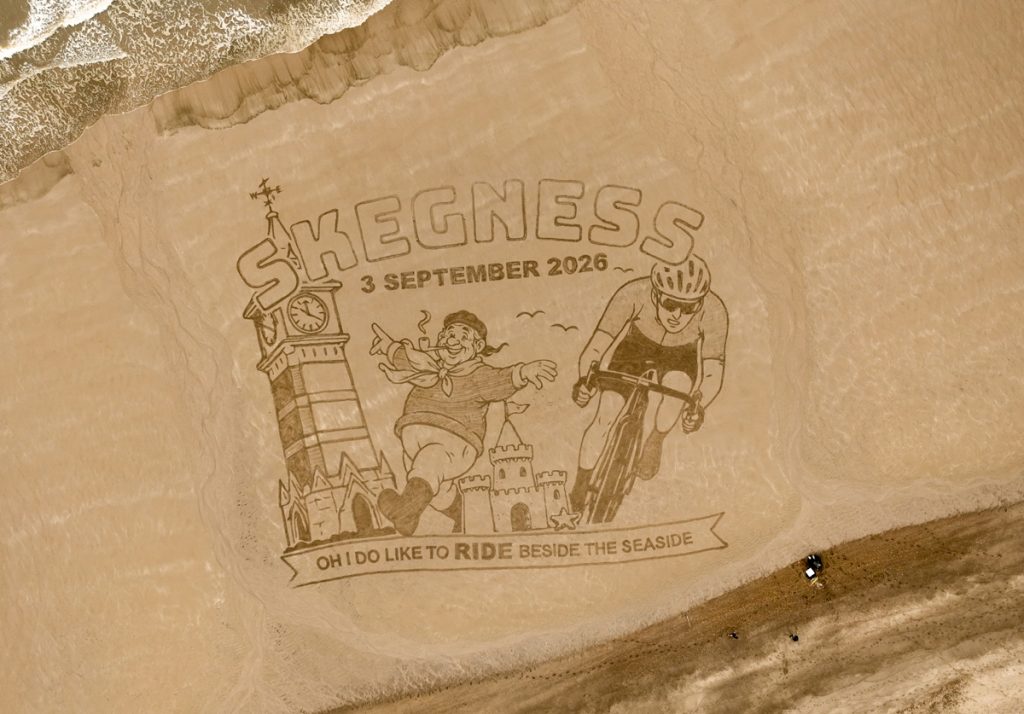 Tour of Britain Skegness Sand Drawing 1 skegness_sand_drawing